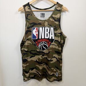 NBA Jersey Men’s Medium Camouflage Green Camp Basketball Gym Game Streetwear